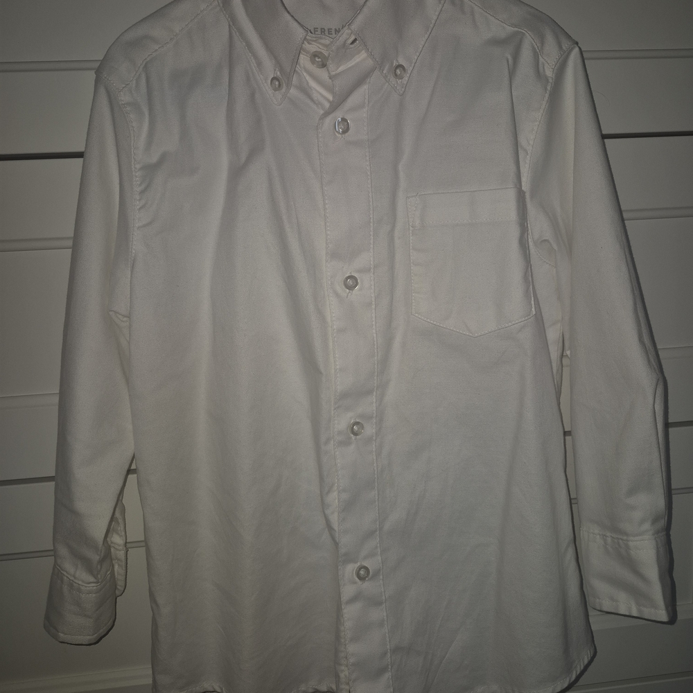 French Toast White Boys Button Down Shirt
